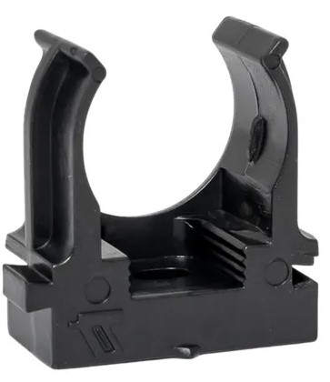 Держатель-клипса d20мм для монтажного пистолета черн. (уп.100шт) Plast EKF derjp-z-20-black