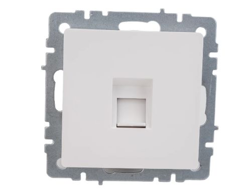 Розетка компьютерная СП RJ45 кат.5E BRITE РК10-БрБ механизм бел. IEK BR-K10-1-K01