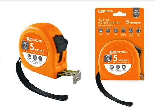 Рулетка TDM 10м/25 мм пластиковый корпус "Гранит" 1018-0104