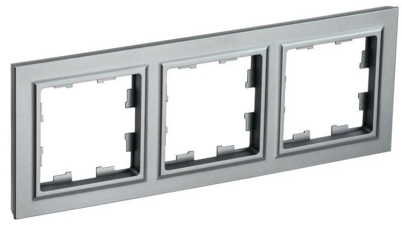 Рамка 3-м BRITE РУ-3-БрС сталь IEK BR-M32-K46