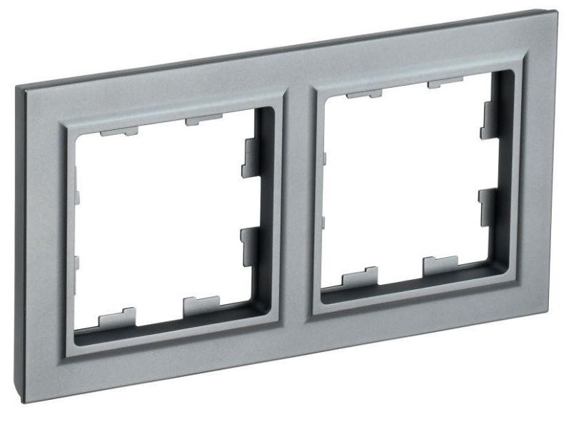 Рамка 2-м BRITE РУ-2-БрС сталь IEK BR-M22-K46