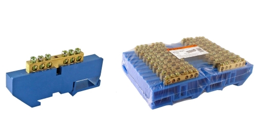 Шина нулевая TDM 6х9мм 6 групп c изолятором стойка бол. 0801-0026