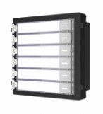 Модуль на 6 абонентов DS-KD-KK, c подсветкой, механическая клавиатура; сменные подписи кнопок;