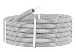 Труба ПВХ легкая серая D20 (9192025), бухта 25 м, цвет серый