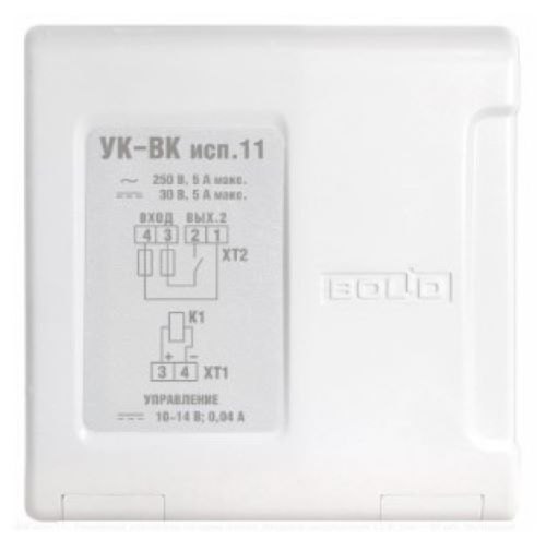 Устройство коммутационное УК-ВК исп.11, 1 реле, контакты на замыкание; U-упр.12 В