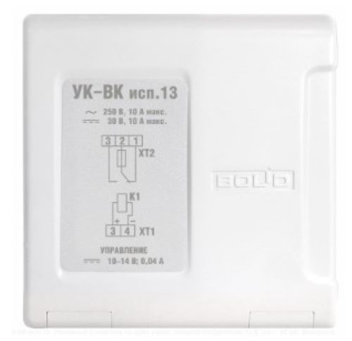 Устройство коммутационное УК-ВК исп.13, 1 реле, контакты на переключение; U-упр.12 В