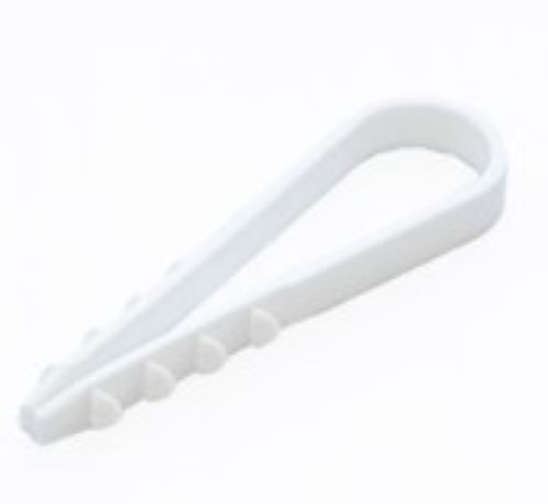 Дюбель-хомут для круглого кабеля 5-10мм нейлон белый Simple (100шт) EKF plc-ncc-5x10w