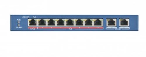 Сетевой PoE коммутатор DS-3E0310P-E/M, 8 PoE; 2 Uplink порт 1000М Ethernet