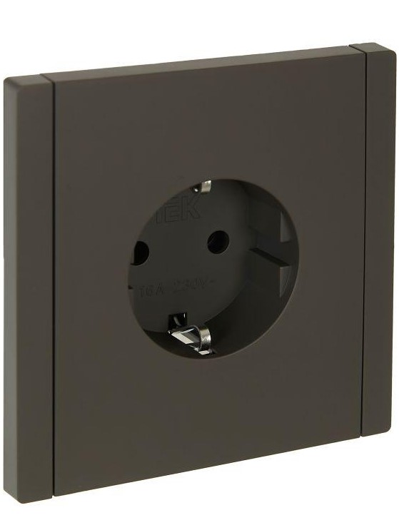 Розетка СП FORTE&PIANO FP316 16А с заземл. без защ. шторок винт. крепл. сер. IEK FP-R11-16-K03