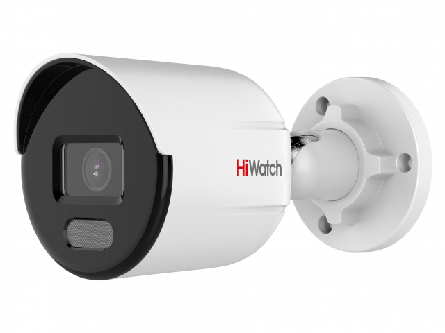 HiWatch DS-I450L(B) (2.8) 4Мп уличная цилиндрическая IP-камера с LED-подсветкой до 30м ColorVu