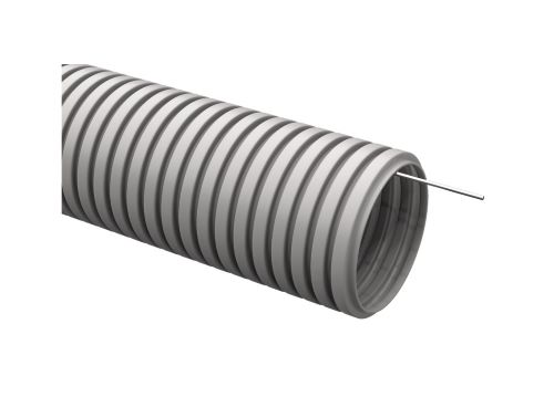 Труба гофрированная ПВХ d20мм с протяжкой сер. ELASTA (уп.10м) IEK CTG20-20-K41-010I