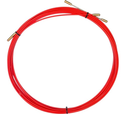 Протяжка кабельная REXANT (мини УЗК в бухте), стеклопруток, d=3,5 мм 10 м, красная (47-1010)
