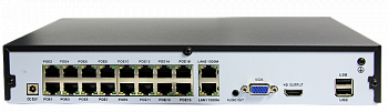 AKSILIUM Регистратор XMeye IP NVR-2 (16P), 32 канала, 32х4К, 16 PoE-портов, 2 SATA 3.5" до 14Tб