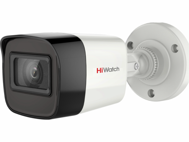 HiWatch DS-T200A 2,8mm 2 Мп цилиндрическая HD-TVI видеокамера с EXIR-подсветкой до 30 м и микрофоном