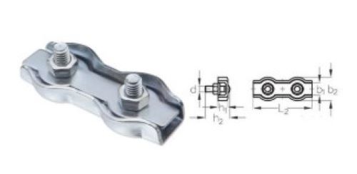 Зажим 4 мм Duplex для троса