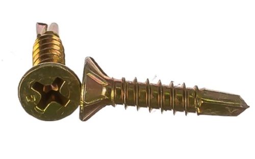 Саморезы оконные с буром 3,9х19 (500 шт) желтые