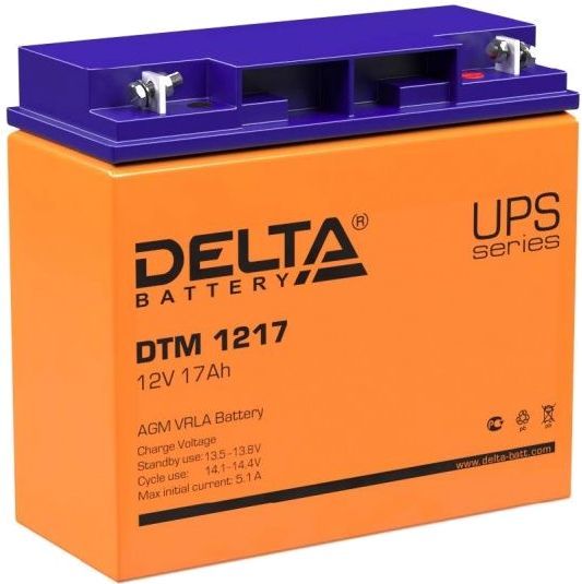 Аккумулятор Delta DTM 12В/17 А/ч (АКБ DTM 1217)