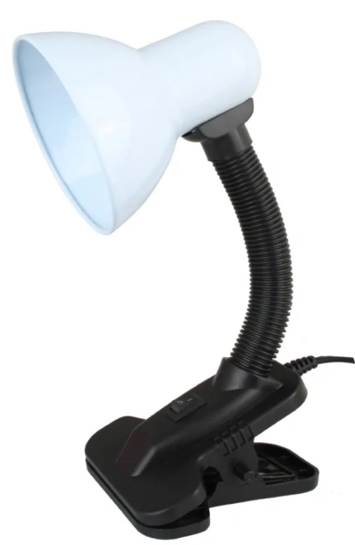 Светильник настол. прищепка Ultraflash UF-320P С01 230В 60Вт E27 ЛОН бел