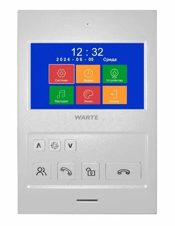 WARTE-DM4-01 PAL белый (НОТА PAL) видеодомофон 4,3"